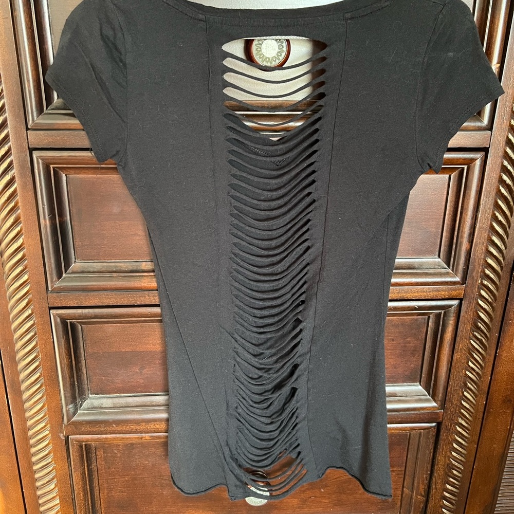 Rock and Republic Rhinestone Snake Ripped Tee - Picture 2 of 3